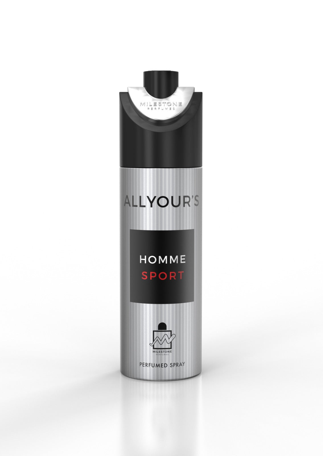 MILESTONE All Yours Homme Sport Deodorant — 200 mL 6-Pack Wholesale | Mandarin & Mint Freshness with Pepper, Tonka, Musk, Sandalwood & Cedar