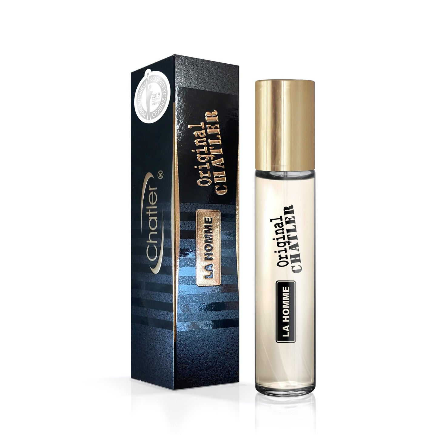 CHATLER La Homme — 5×30ml Luxury Vegan Eau de Parfum (Free Tester) | EU-Made, 2-in-1 Moisturizing Formula, Braille-Labeled, High-Margin Retail SKU