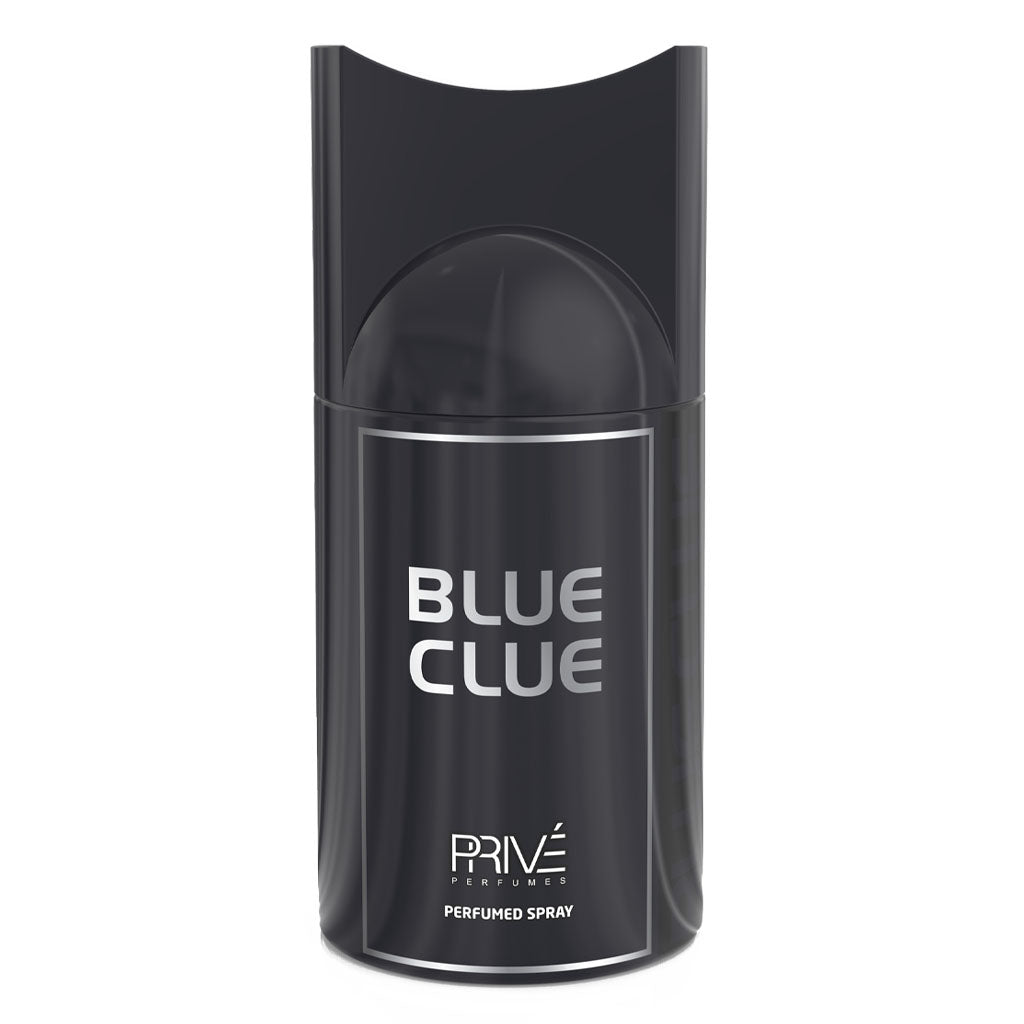 PRIVE Blue Clue 250ml Aerosol Deodorant — 6-Pack Wholesale | Premium Unisex Fragrance for high-margin Retail & Hospitality