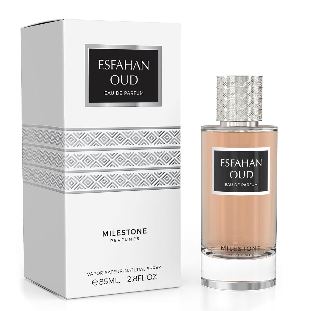 MILESTONE Esfahan Oud — 85ml Unisex EDP: Premium Agarwood Fragrance with Saffron, Rose & Sandalwood