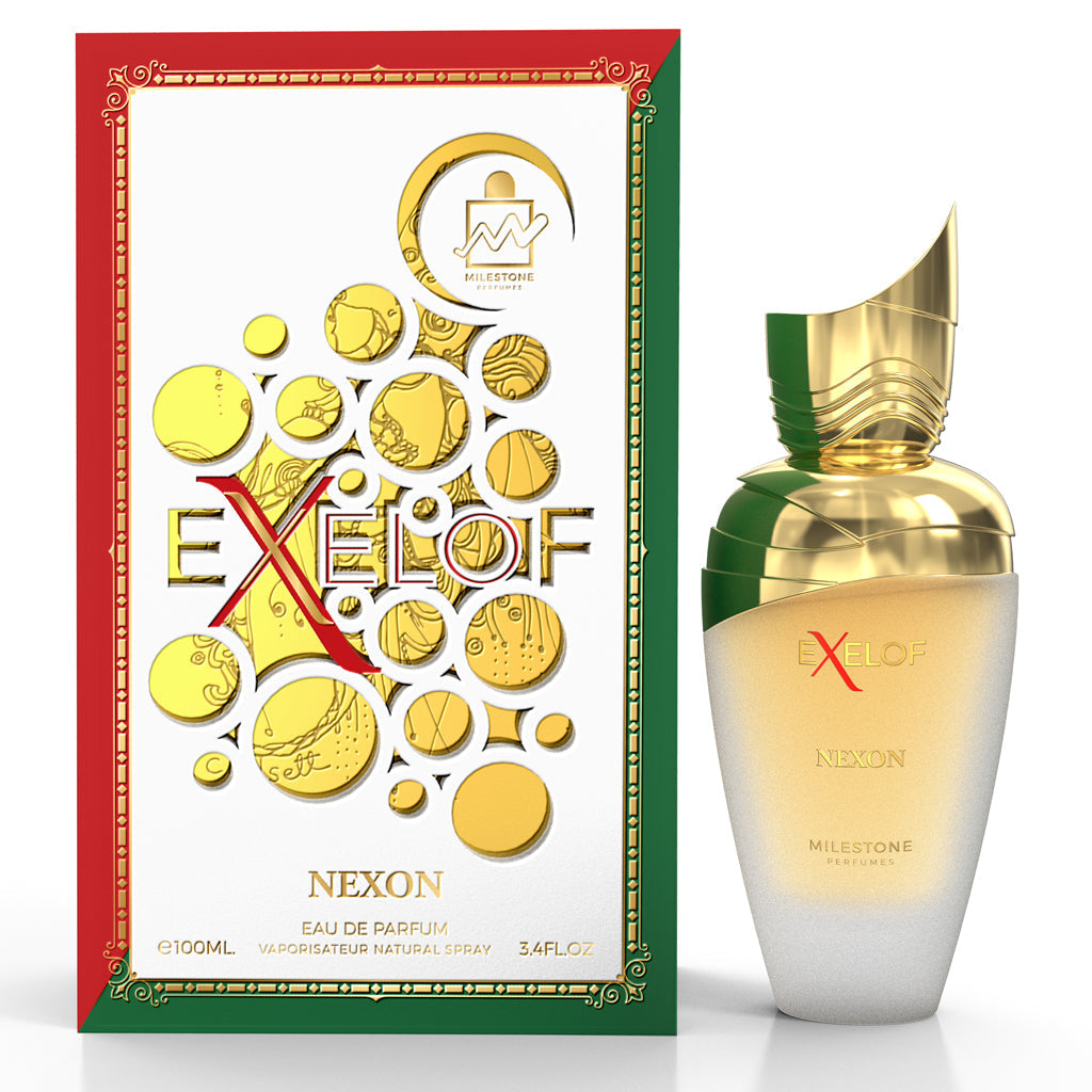 MILESTONE Exelof Nexon 100ml — Premium Citrus-Floral Eau de Parfum with Amber-Cedar Base (Long-Lasting Signature Scent)