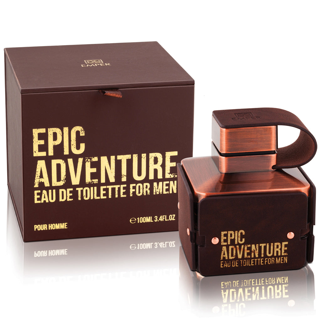 EMPER Epic Adventure Pour Homme — 100ML Premium Retail-Ready Men's Fragrance (Citrus, Spice & Leather)
