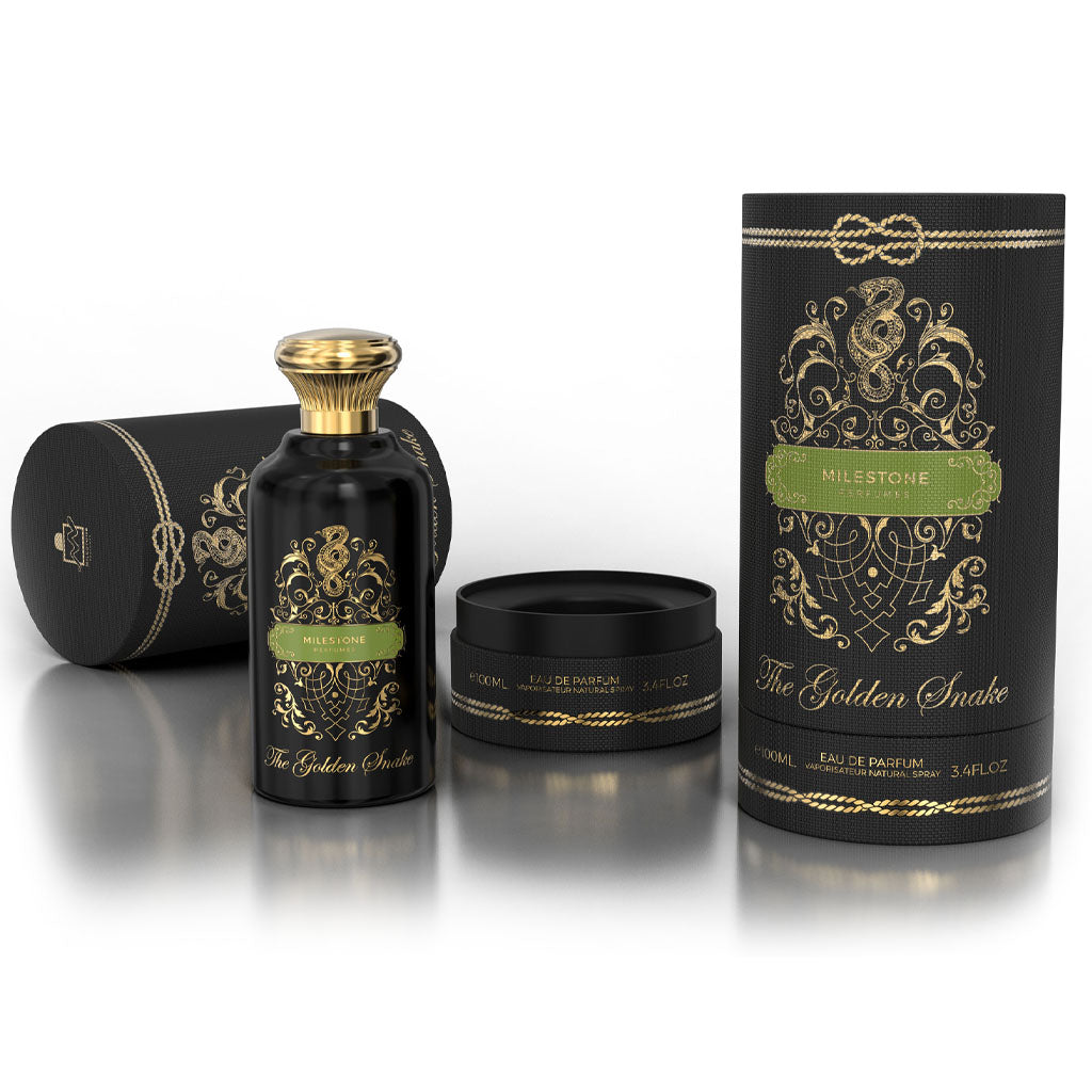 Milestone — The Golden Snake 100ml EDP (Unisex) | Luxury Oud, Patchouli & Saffron — Premium Retail Fragrance