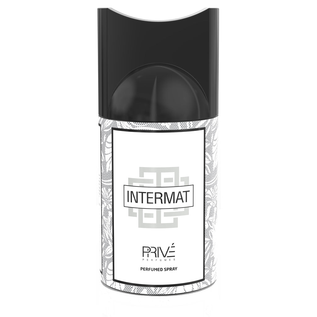 Prive Intermat 6×250ml — Premium 6-Pack Perfume Deodorant for Retail & Hospitality (Long?Lasting Woody?Amber Floral)