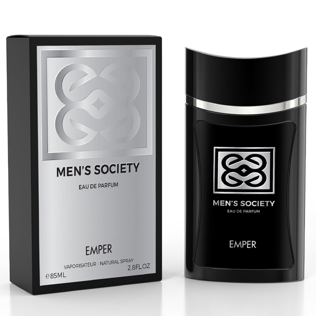 EMPER Men's Society Pour Homme — 85ml Eau de Parfum: Bold Cedar & Cardamom with Vetiver, Vanilla & Palo Santo