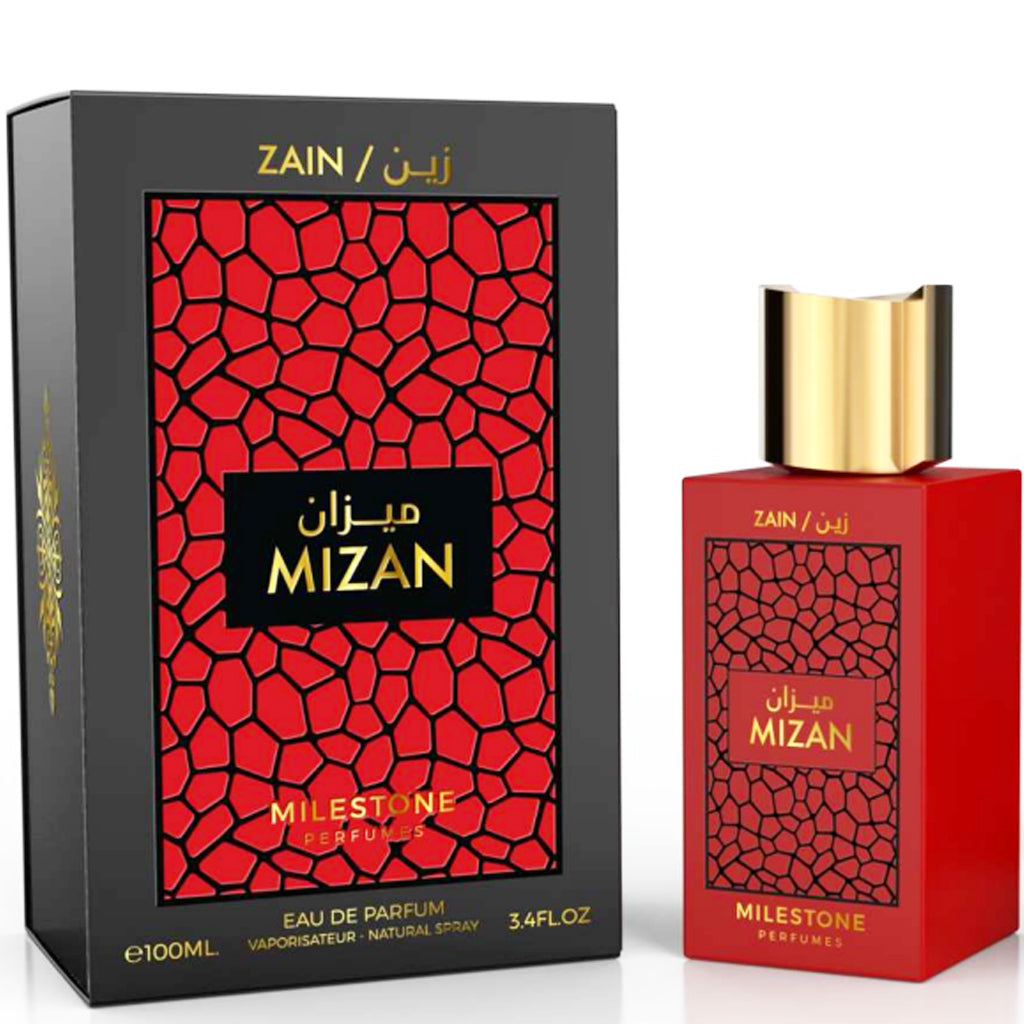 Milestone Mizan Zain — 100ml Eau de Parfum | Premium Long-Lasting Fruity-Floral Blend with Vanilla, Ambergris & Musk