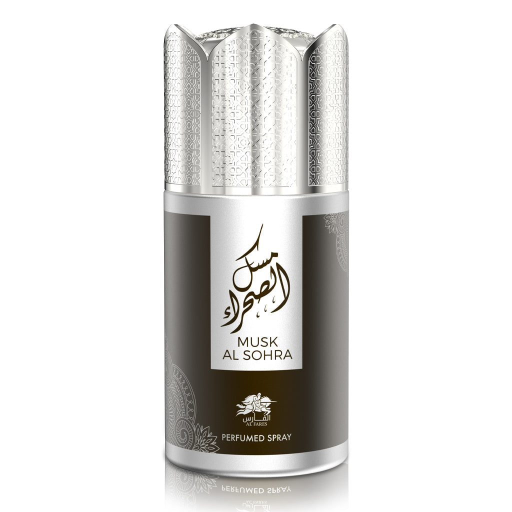 AL FARES Musk Al Sohra 250ml — 6-Pack | Premium Middle Eastern Musk-Floral Deodorant for Retail