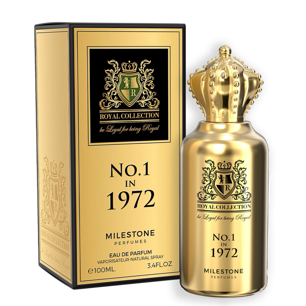 MILESTONE Royal Collection No.1 — 1972 Luxury Unisex Eau de Parfum 100ml (Osmanthus, Ylang-Ylang • Leather, Musk • Tobacco, Sandalwood, Virginian Cedar)