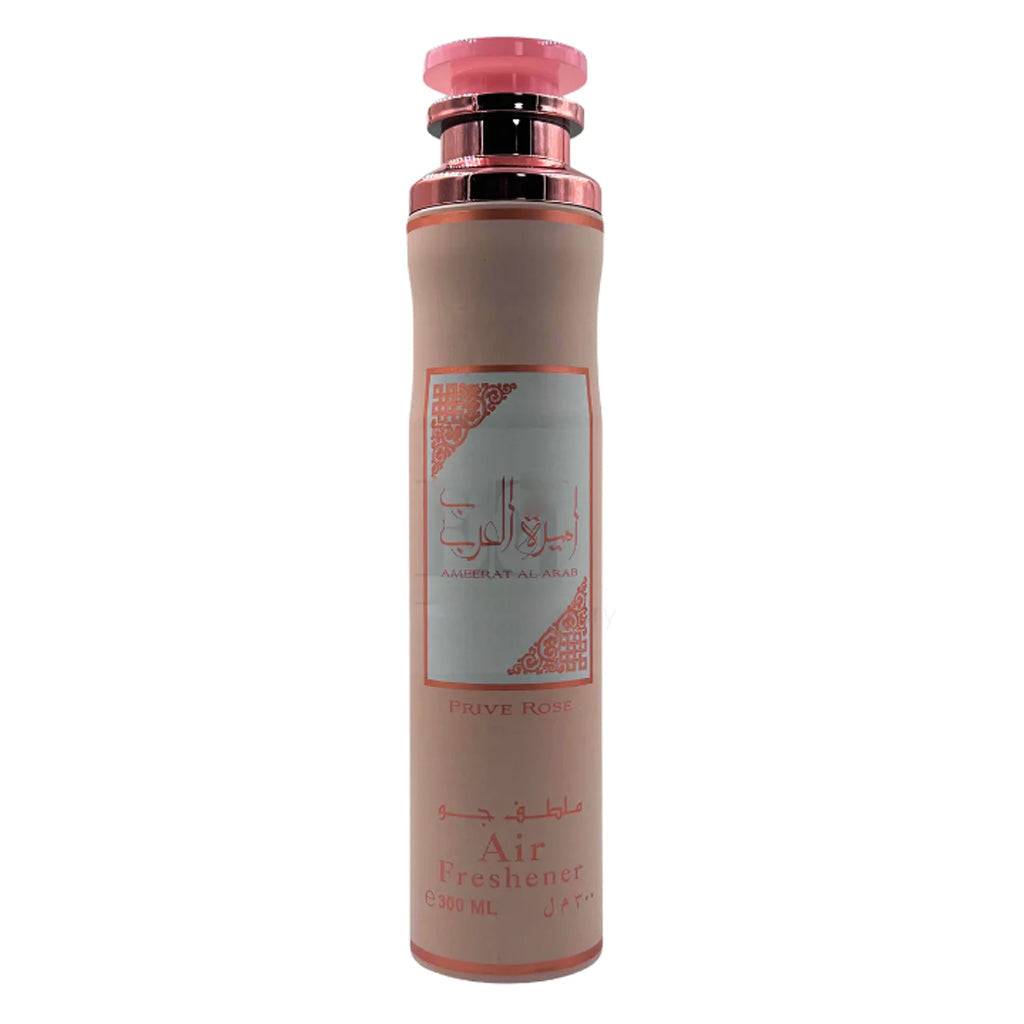 LATTAFA Ameerat Al Arab Prive Rose — 6×300ml Premium Long-Lasting Air Freshener Pack for Hospitality, Retail & Corporate Spaces