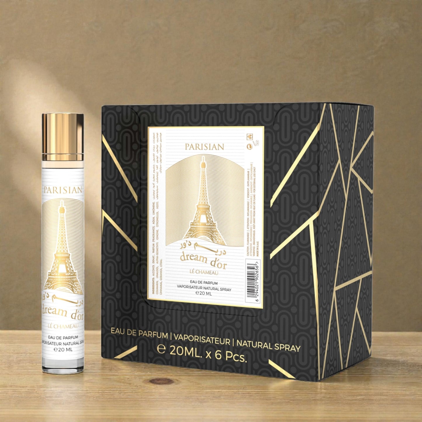 Le Chameau Parisian Dream D'Or Eau De Parfum 23x 20ml Plus 1 Free Tester