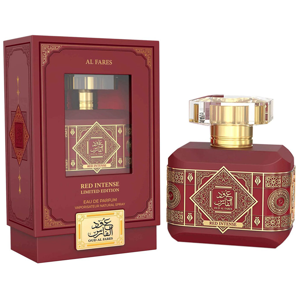 AL FARES RED INTENSE — Limited-Edition 100ml Unisex Eau de Parfum: Vibrant Citrus & Spice, Premium Oud Heart, Amber & Deep Woods Finish
