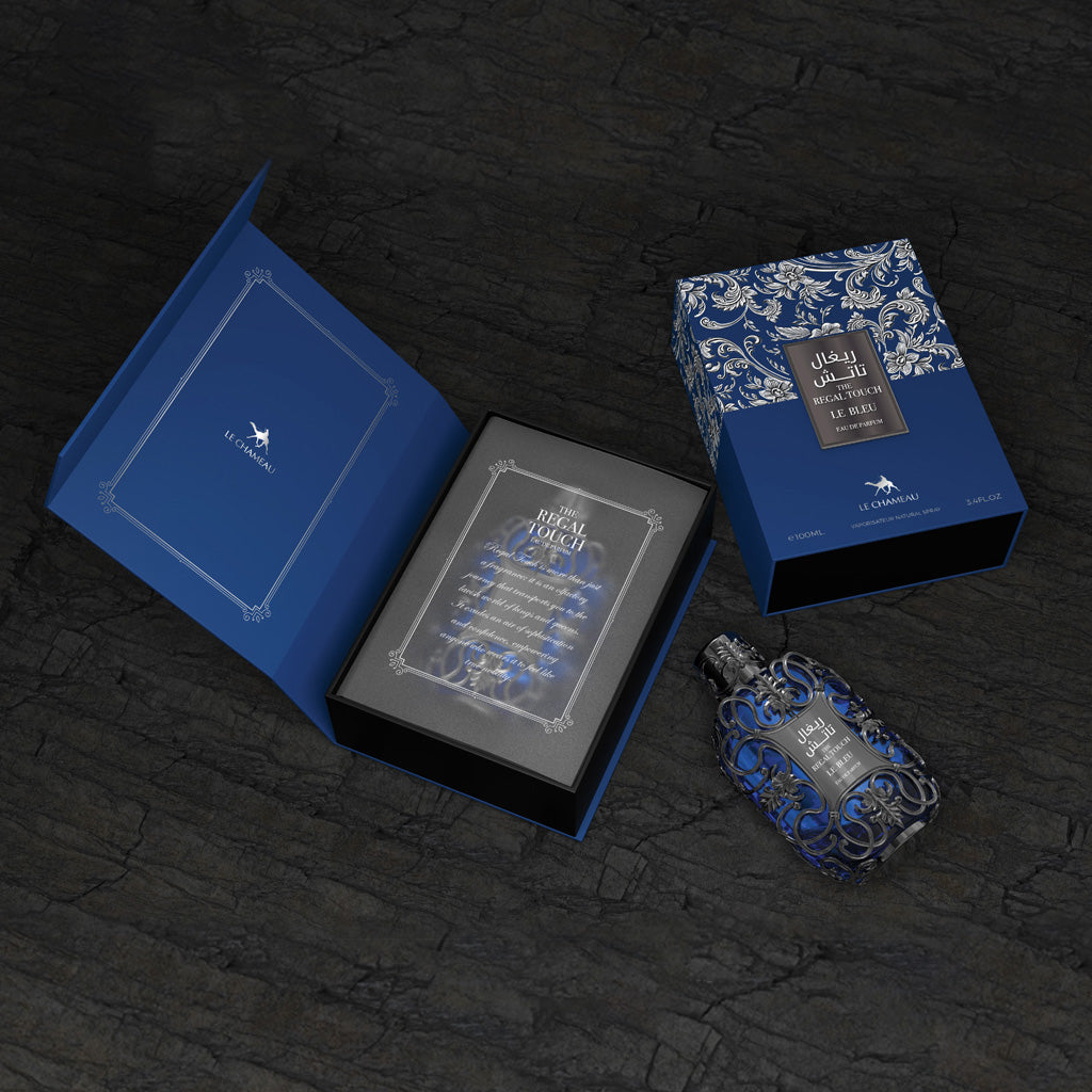 Le Chameau Regal Touch Le Bleu — 100ml Unisex Eau de Parfum: Heliotrope & Bergamot Accord with Vanilla-Sandalwood Base for High-Margin Premium Retailing