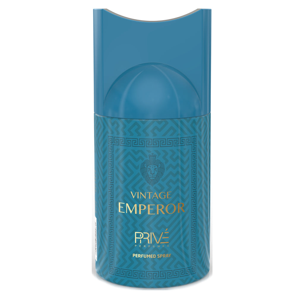 PRIVE Vintage Emperor — 250ml Citrus-Woody Deodorant Spray (6-Pack) | Premium Retail & Hospitality Amenity