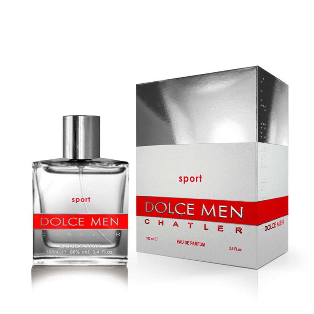 CHATLER Dolce Men Sport Eau de Parfum — 100 ml — Premium Fresh-Wood Men’s Fragrance for Retailers