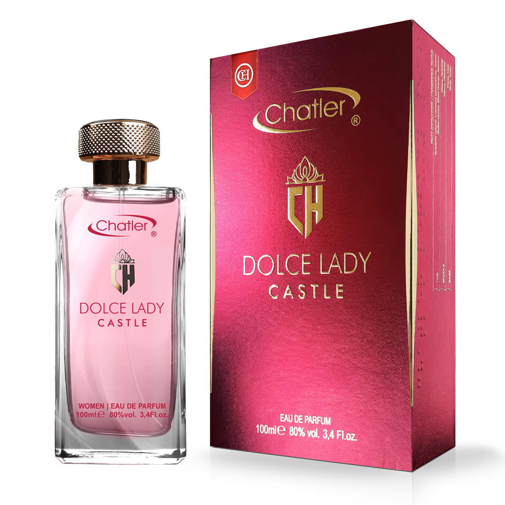 Chatler Dolce Lady Castle — 100ml Eau de Parfum: Sicilian Lemon & Cherry Accord with Cedarwood & Crystal Musk
