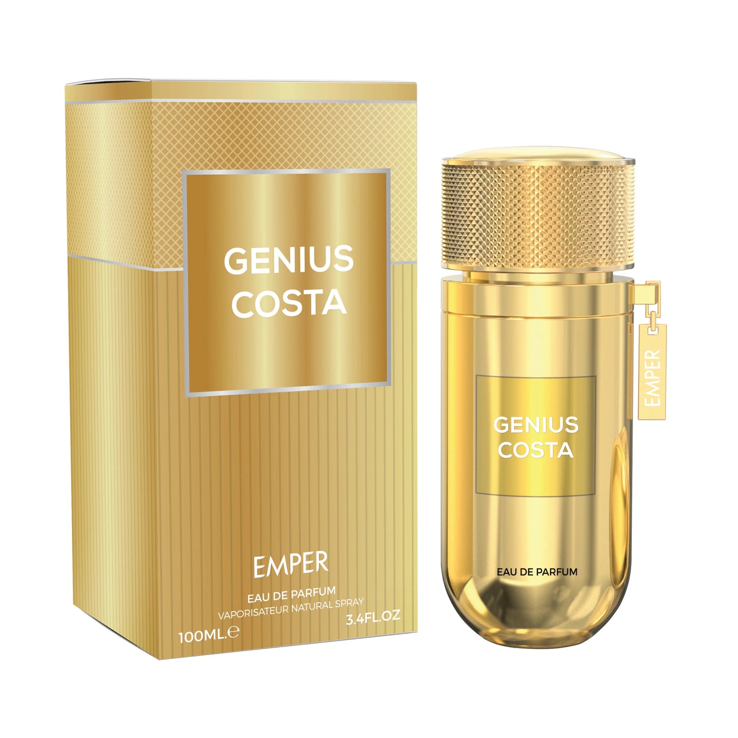 Emper Genius Costa — 100 ml Unisex Eau de Parfum: Premium Saffron, Jasmine & Oud — Retail-Ready, High-Margin Addition for Upscale Retailers