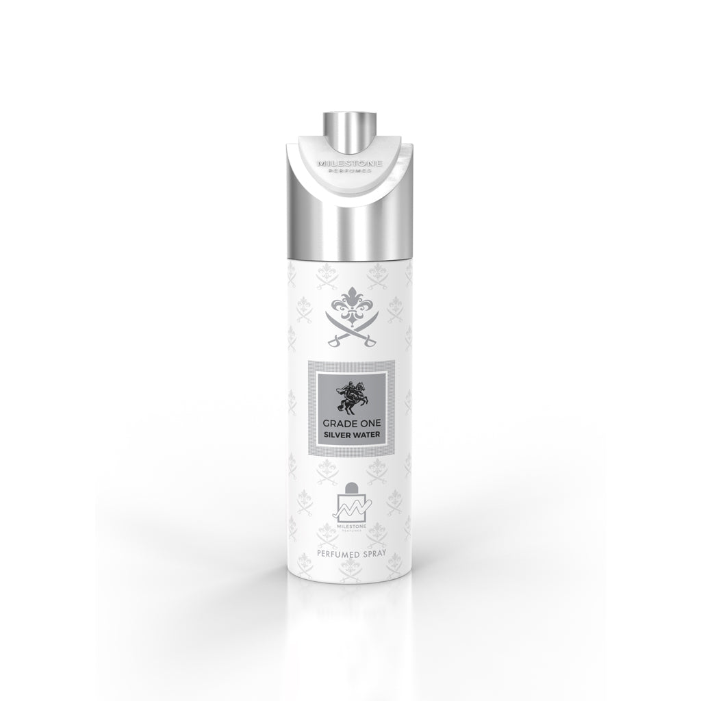 MILESTONE Grade One Silver — 6×200ml Unisex Deodorant | Bergamot, Mandarin, Green Tea & Musk