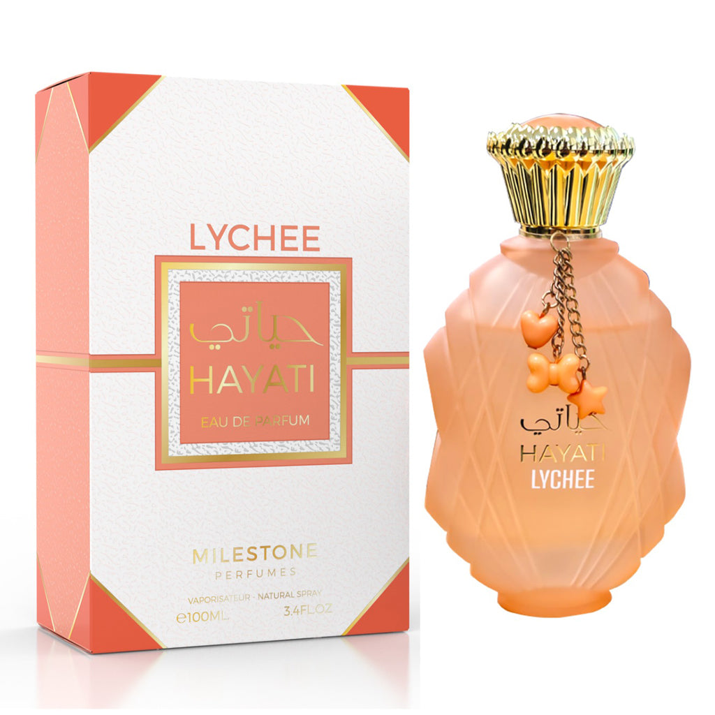 MILESTONE Hayati Lychee — 100ml Premium Fruity-Floral Eau de Parfum for Upscale Retail