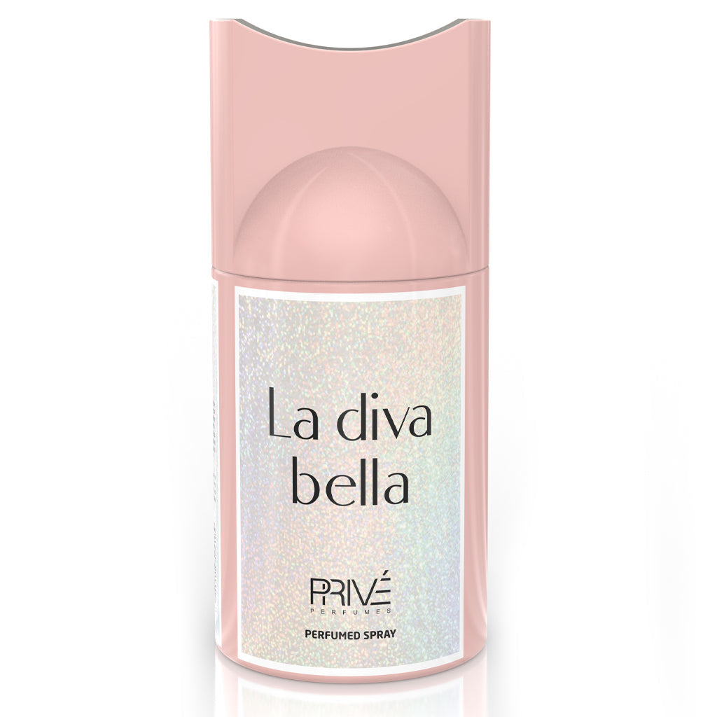 PRIVE La Diva Bella 250ml Perfume Deodorant — Premium 6-unit Case for Upscale Retail & Higher Margins