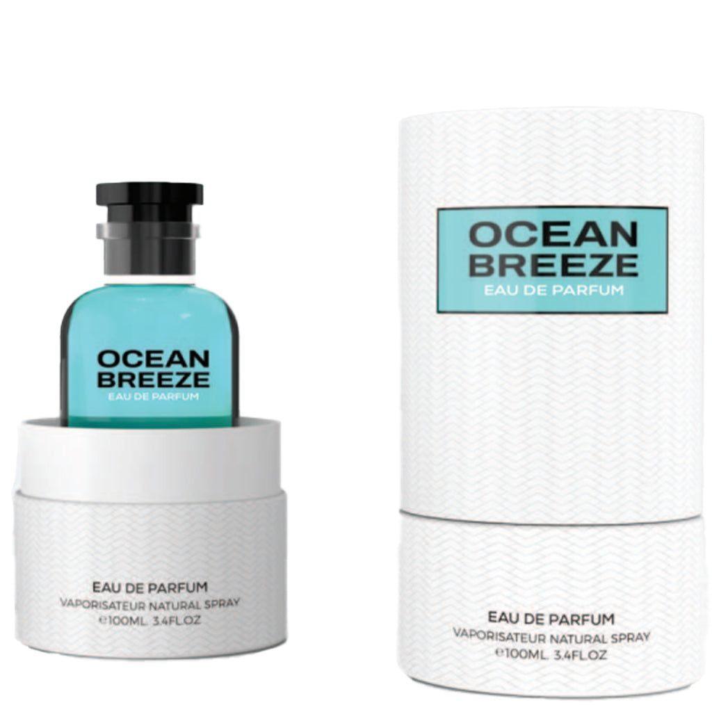 MILESTONE Ocean Breeze 100ml Eau de Parfum — New Hard Box | Citrus-Marine Top, Aromatic Floral Heart, Warm Woody Base — Retail & Wholesale Ready