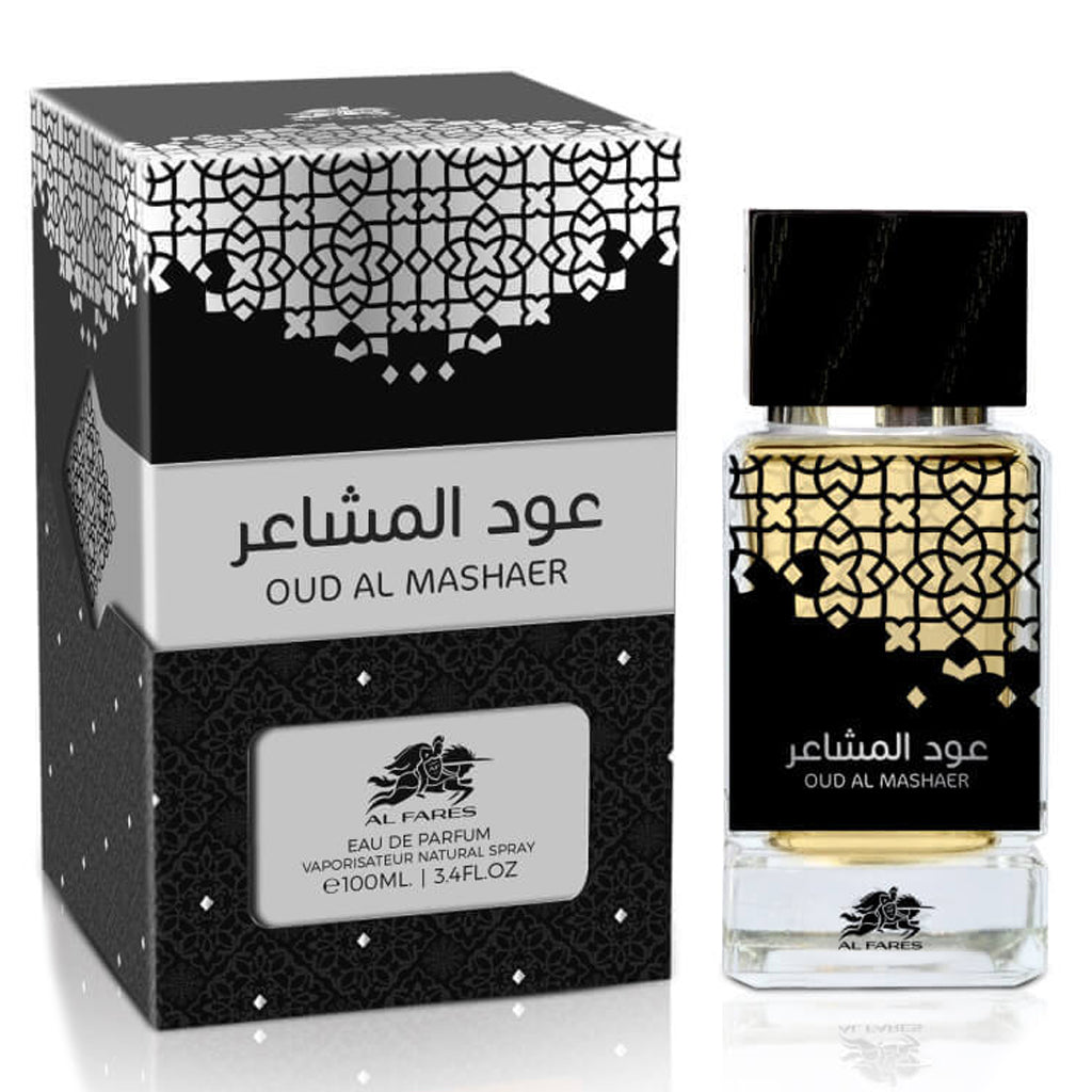 AL FARES Oud Al Mashaer 100ml — Long-Lasting Unisex Oud with Citrus Top, Floral Heart & Woody-Amber Base
