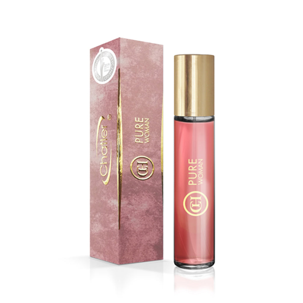 CH Pure Woman Eau de Parfum — Pack of 5 x 30ml + Free Tester | Oriental Floral (Ylang-Ylang, Popcorn Accord, Vanilla, Sandalwood & Ambrette) — Retail-Ready Discovery SKU