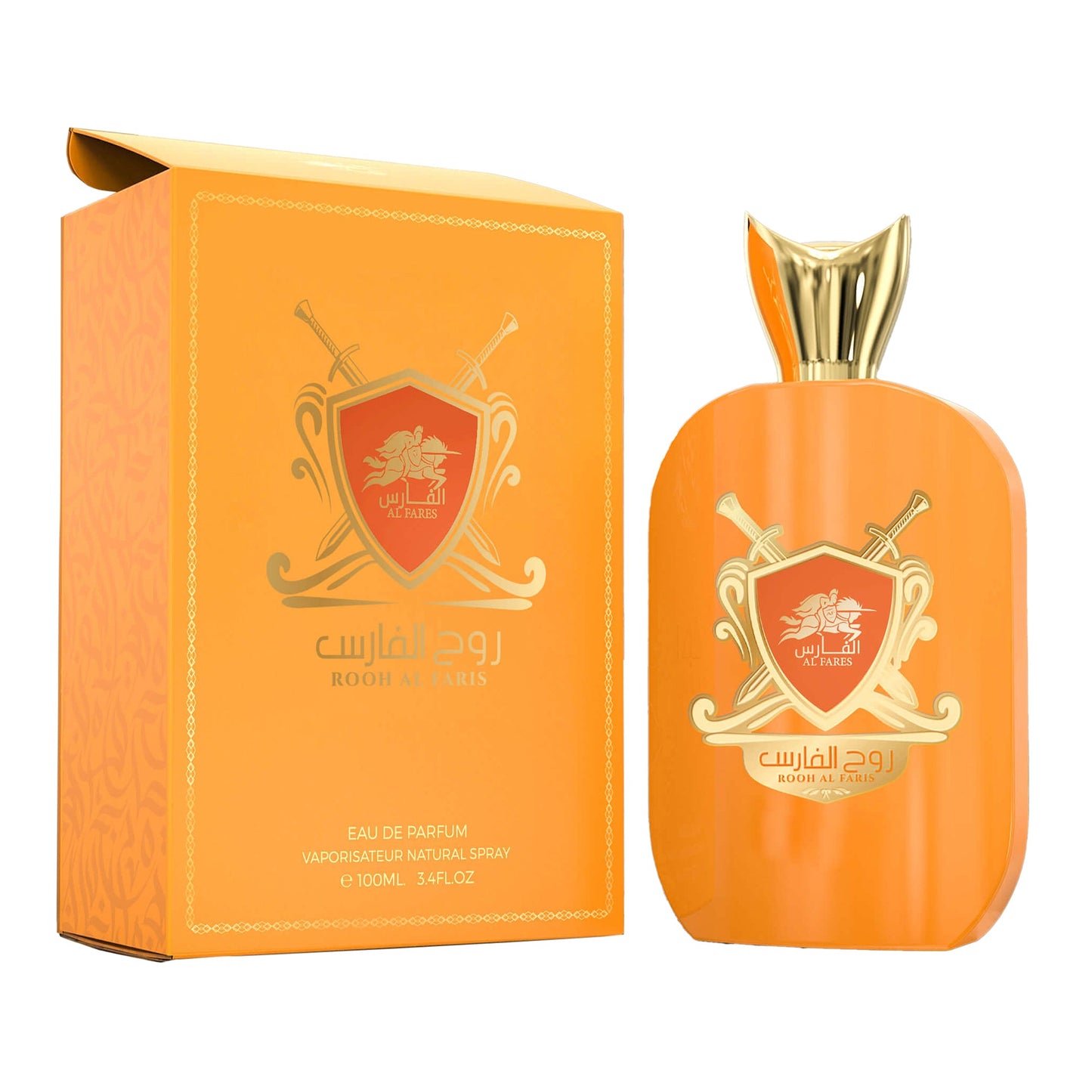 Al Fares Rooh 100ML EDP — Citrus-Ginger Top, Spiced Fruit Heart, Luxurious Amber-Vanilla Base