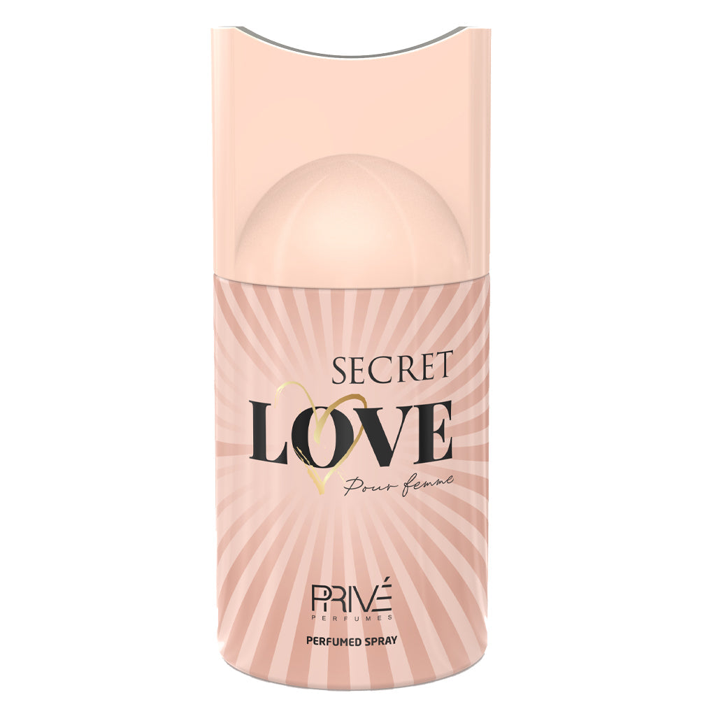PRIVE Secret Love 250ml Perfume Deodorant — 6-Pack Wholesale | Premium Scent, Retail-Ready for High-Margin Sales