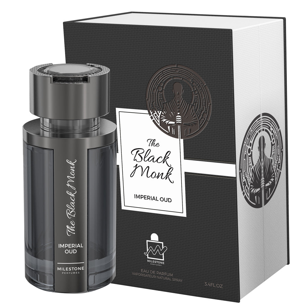 MILESTONE The Monk — Imperial Oud 100ml EDP (Homme): Premium Long-lasting Oud in Opulent Retail Packaging for High-Margin Specialty Retailers
