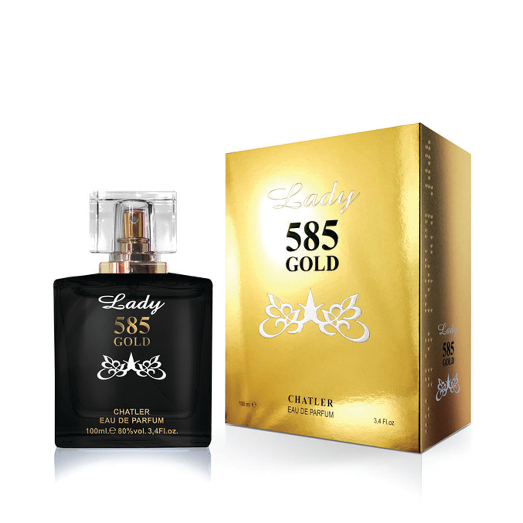 CHATLER 585 Gold Lady — 100ml Premium Eau de Parfum: Boutique-Ready, High-Margin Raspberry, Jasmine & Cashmeran Signature Scent
