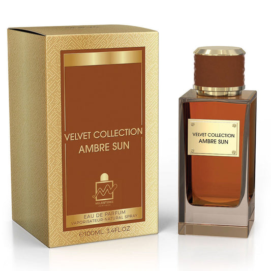 MILESTONE Velvet Collection — Ambre Sun Unisex EDP 100ml: High-Margin Amber-Oud Statement for Discerning Consumers