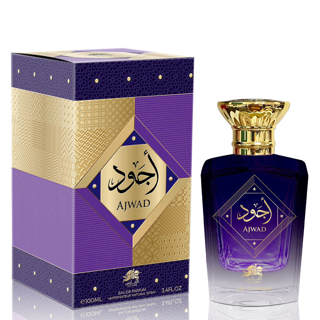 AL FARES Ajwad — 100 ml Unisex Eau de Parfum: Retail-Ready Premium Arabic Oud, Saffron & Rose