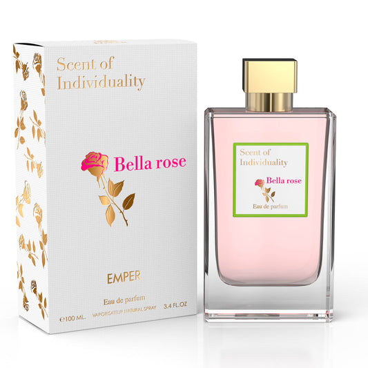 EMPER Bella Rose Pour Femme — 100ml EDP | Elegant Pink Floral Fragrance (Bergamot, Magnolia, Rose, Musk) — Wholesale Retail Ready