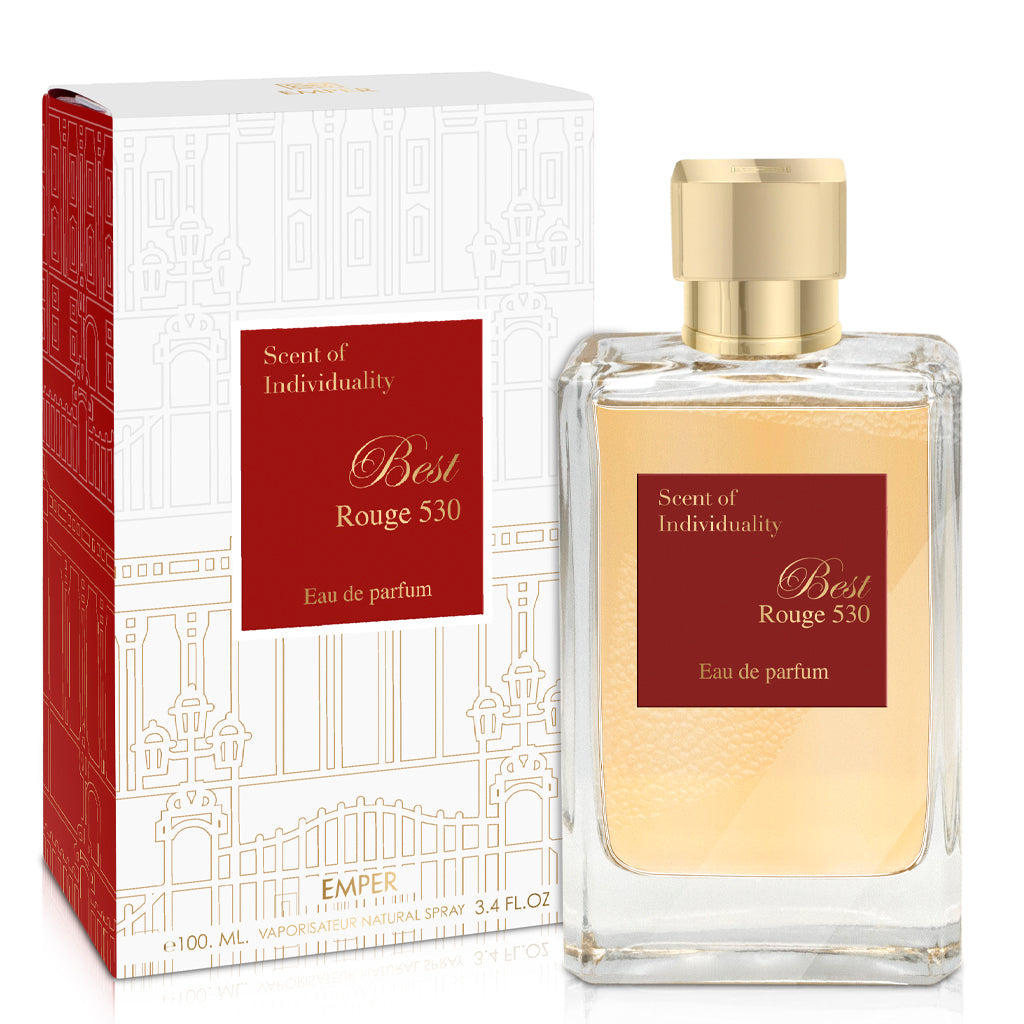 EMPER Best Rouge 530 — Unisex 100ml Eau de Parfum: Warm Spicy?Floral Amberwood & Cedar Accord for High?Margin Retail