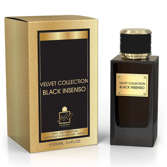 MILESTONE Velvet Collection — Black Insenso (Unisex) 100ml EDP | Premium Citrus-Wood & Gourmand Accord
