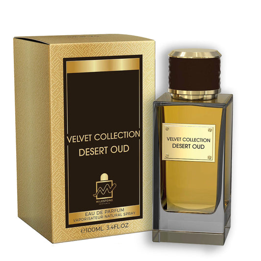 MILESTONE Velvet Collection — Desert Oud 100ml EDP: Unisex Luxury Oud with Amber & Vanilla