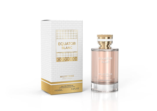 MILESTONE Equator Blanc — Unisex 100ml Eau de Parfum | Fruity-floral Top Notes with Amber-vanilla Base — Premium Retail & Wholesale Offering