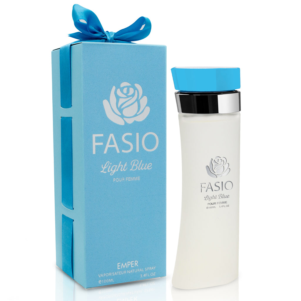 EMPER Fasio Light Blue — Pour Femme 100ml EDP: Fresh Floral-Fruity Signature for Premium Retail and Gifting
