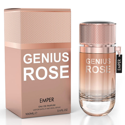 EMPER Genius Rose Pour Femme — 100 ml EDP | Retail-Ready Premium Floral Champagne Rosé for Increased Basket Value