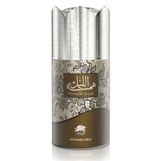 AL FARES Hamsah Al Lail 250ml Perfume Deodorant — 6-Pack Wholesale (Citrus-Lemon Top, Jasmine Heart, Ambery Sweet Base)