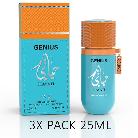 Emper GENIUS HAYATI 25ml Value 3-pack — Wholesale High-Margin Fragrance for Retailers
