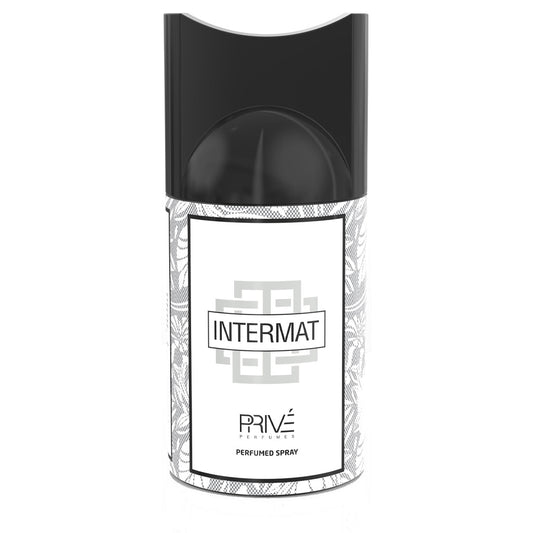 Prive Intermat 6×250ml — Premium 6-Pack Perfume Deodorant for Retail & Hospitality (Long?Lasting Woody?Amber Floral)