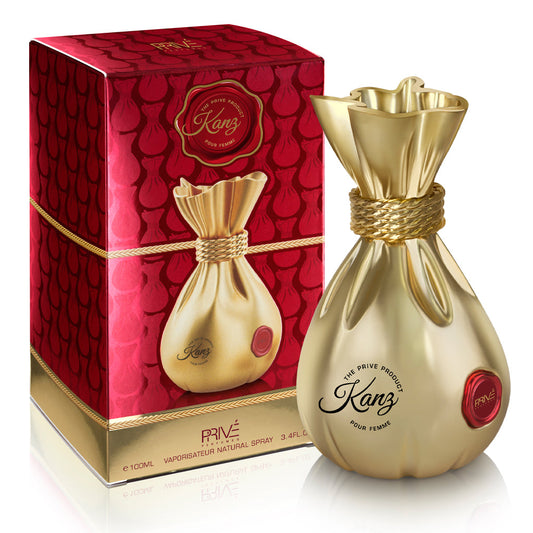 PRIVE Kanz Pour Femme — 100ml Premium Eau de Parfum (Raspberry • Vanilla • Sandalwood) — High-margin Retail Performer