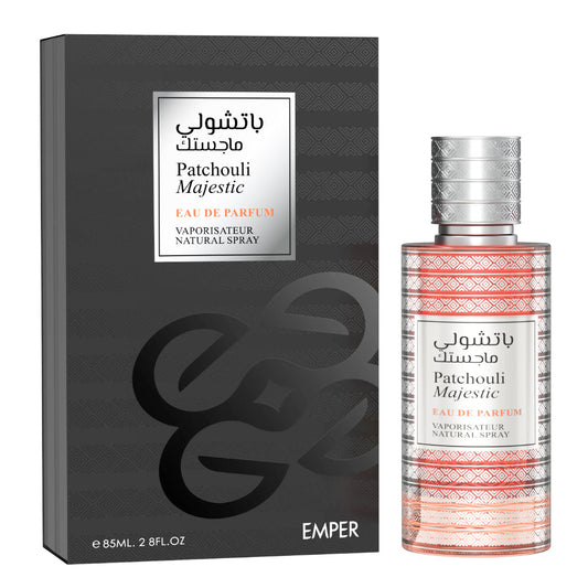 EMPER Patchouli-Majestic 85ml EDP — Unisex Premium Patchouli with Turkish Rose & Leather Accord for Retailers & Wholesalers