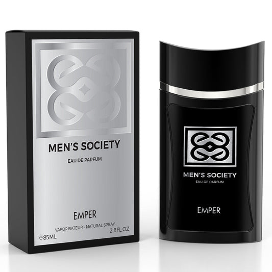 EMPER Men's Society Pour Homme — 85ml Eau de Parfum: Bold Cedar & Cardamom with Vetiver, Vanilla & Palo Santo