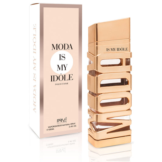 PRIVE Moda Is My Idole — 100 ml Eau de Parfum (Pour Femme) | Sophisticated Floral-Fruity Blend (Pear, Jasmine, Vanilla) — Retail-Ready for Upscale Women’s Fragrance Collections
