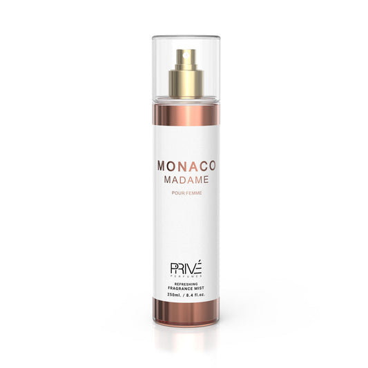 PRIVE Monaco Madame — Premium 250ml Floral-Oriental Body Mist, Retail 3-Pack (Designed for Boutiques, Hotels & Gift Programs)