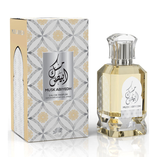 AL FARES Musk Abiyedh — Unisex 100ml Eau de Parfum: Signature White Musk, Amber & Madagascar Vanilla — Premium Retail Performer
