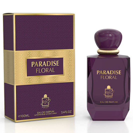 Paradise Floral (Pour Femme) — 100ml EDP | Premium Floral-Citrus Fragrance (Black Currant, Mandarin, Orange Blossom) with Patchouli, Amber & Musk — High-margin Retail Performer