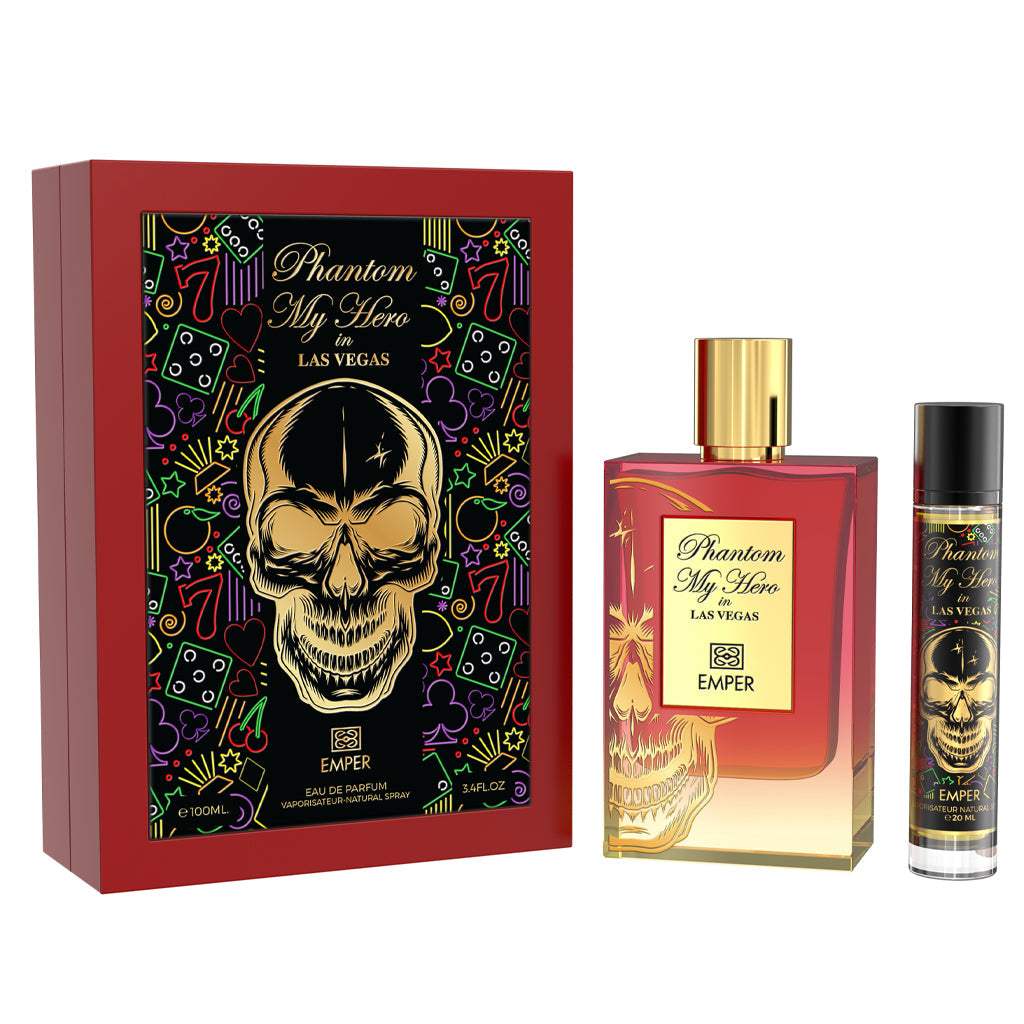 EMPER Phantom "My Hero in Las Vegas" Unisex EDP Duo — Premium 100ml + 20ml Retail-Ready Fragrance for High-Value Merchandising